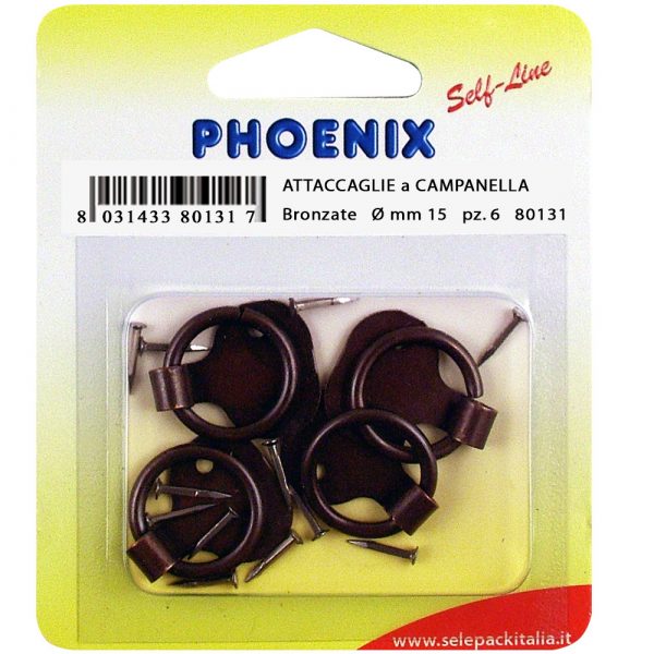 ATTACCAGLIE A CAMPANELLA BRONZATE - 12 Blister - immagine 2