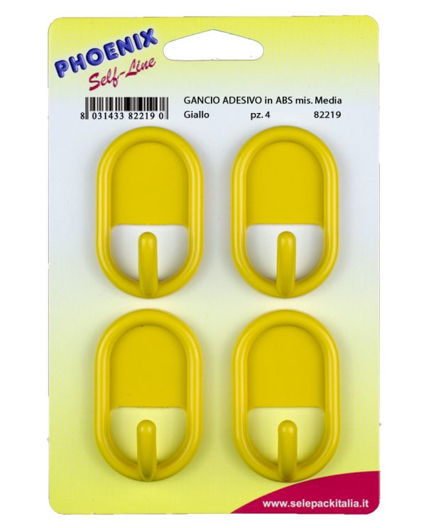 GANCIO AUTOADESIVO in ABS mis. Media - 12 Blister - immagine 3