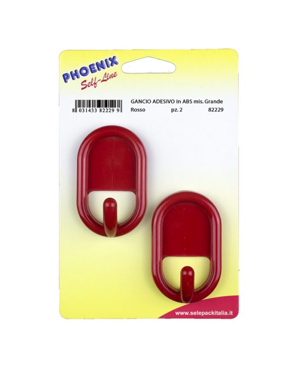 GANCIO AUTOADESIVO in ABS mis. Grande - 12 Blister - immagine 2