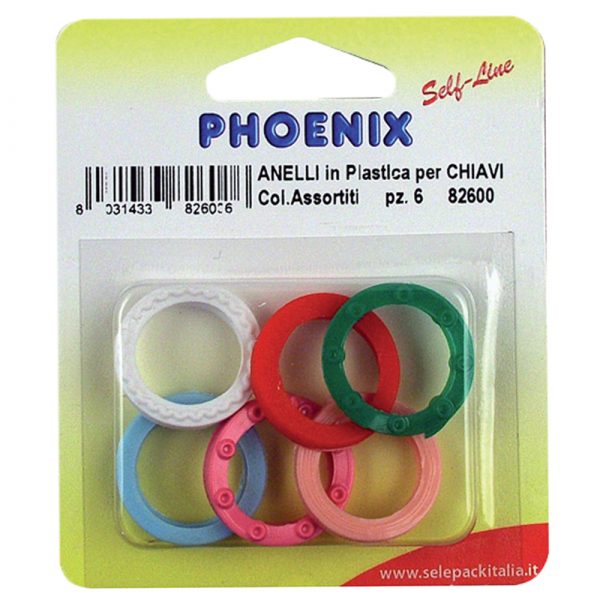 ANELLI PLASTICA SEGNA-CHIAVI - 12 Blister - immagine 2