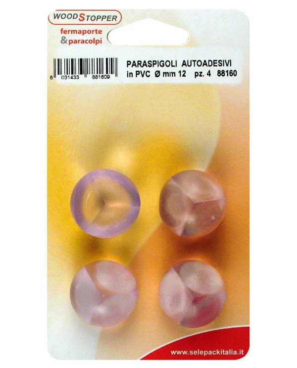 GOMMINI ADESIVI PARASPIGOLI ANTIURTO - TRASPARENTE - Mis.Piccola - 12 Blister - immagine 3