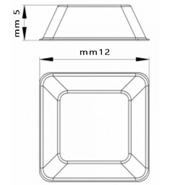 GOMMINI ADESIVI QUADRATO - TRASPARENTE - 12 Blister - immagine 3