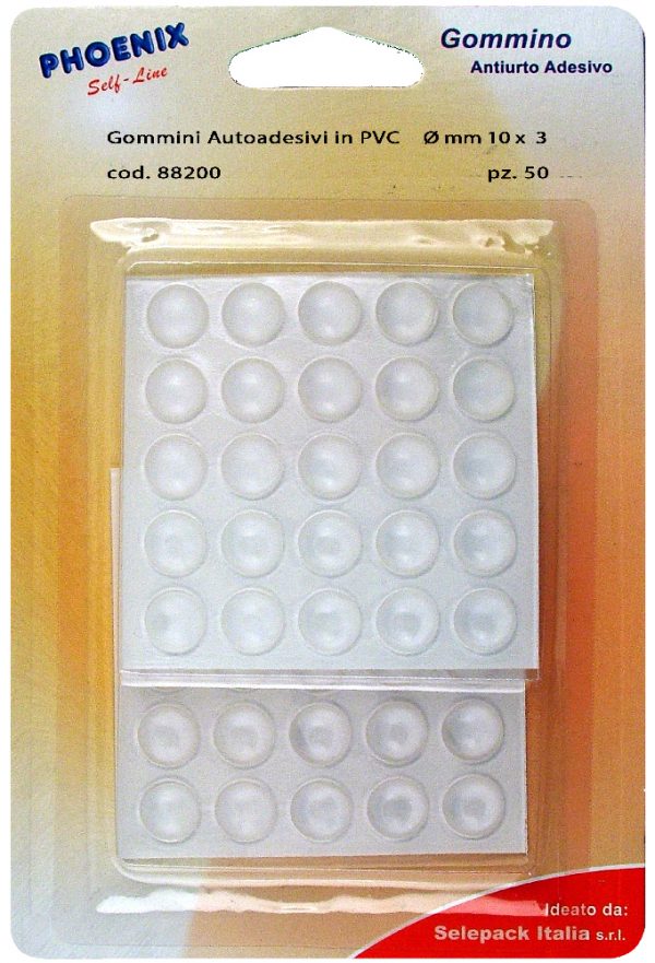 GOMMINI ADESIVI EMISFERICI - TRASPARENTE - 12 Blister - immagine 4