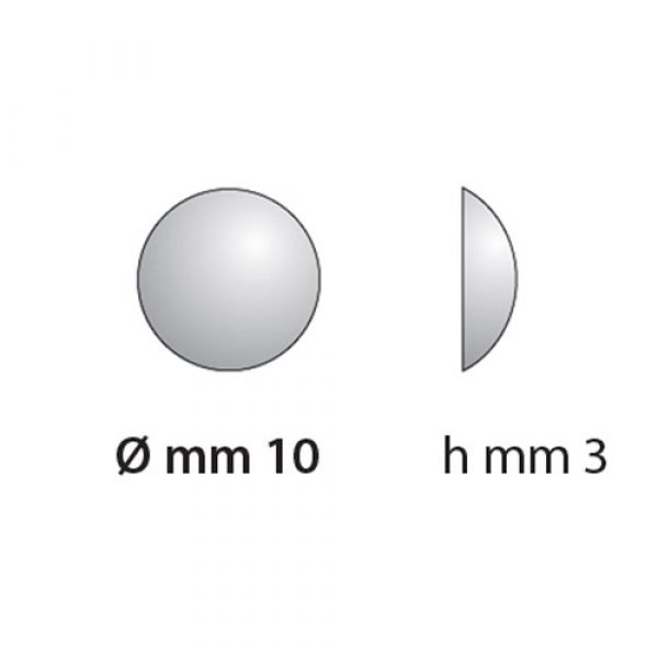 BOX GOMMINI ADESIVI EMISFERICI - TRASPARENTE - immagine 2