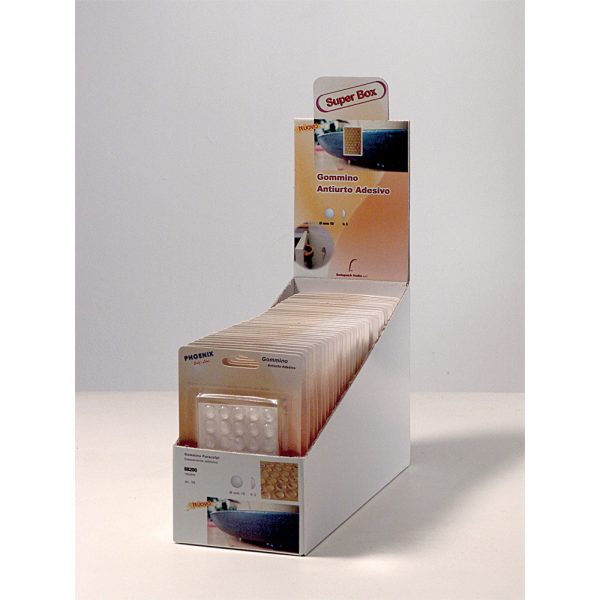 BOX GOMMINI ADESIVI EMISFERICI - TRASPARENTE