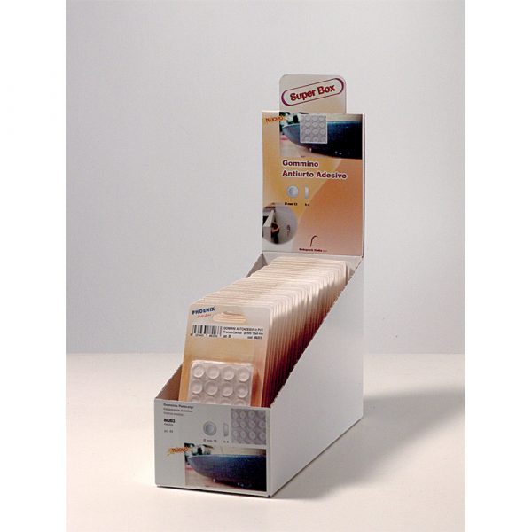 BOX GOMMINI ADESIVI TRONCO-CONICO - TRASPARENTE