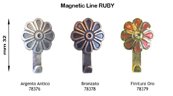 GANCIO per QUADRI MAGNETIC-LINE mod. RUBY - 12 Blister - immagine 3