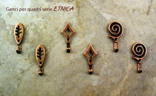 GANCIO per QUADRI SERIE ETNICA mod. CHIA - 12 Blister